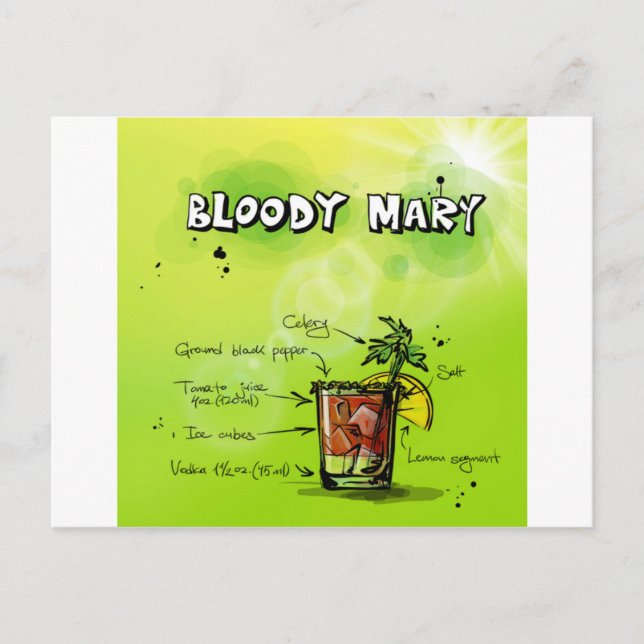 Bloody Mary Recipe Postcard (Front)
