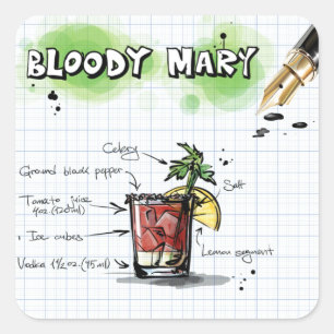 Bloody Mary Square Sticker