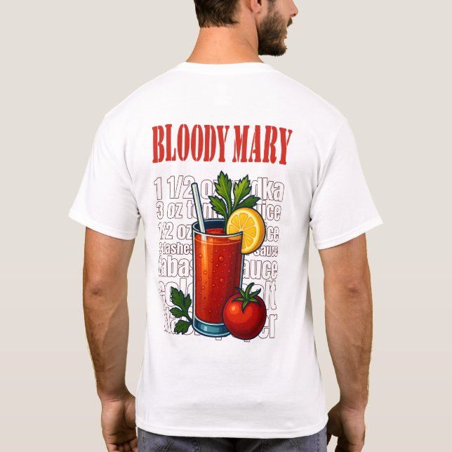 Bloody Mary T-Shirt – Bold Brunch Cocktail (Back)