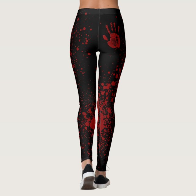 Bloody Mess on Black Leggings (Back)