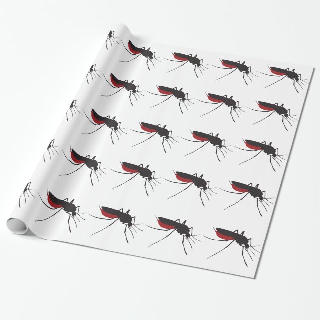 Bloody mosquito wrapping paper (Unrolled)