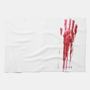 Bloody murder tea towel