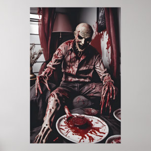 Bloody Nightmare Poster - Halloween Horror Art