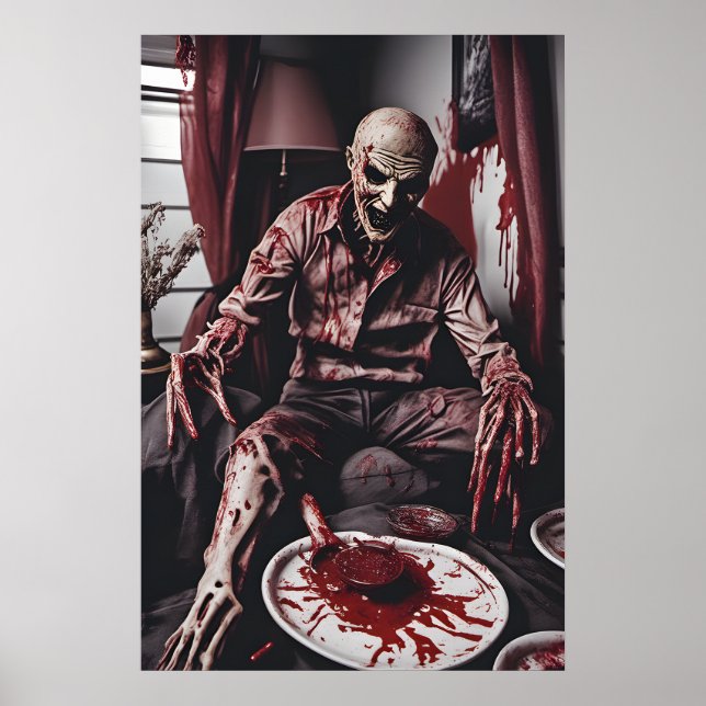 Bloody Nightmare Poster - Halloween Horror Art (Front)