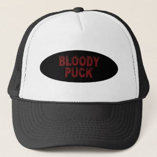 Bloody Puck black trucker hat