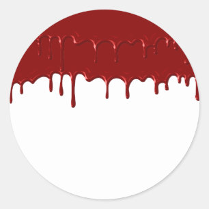 Bloody Red Drips Halloween Party Classic Round Sticker