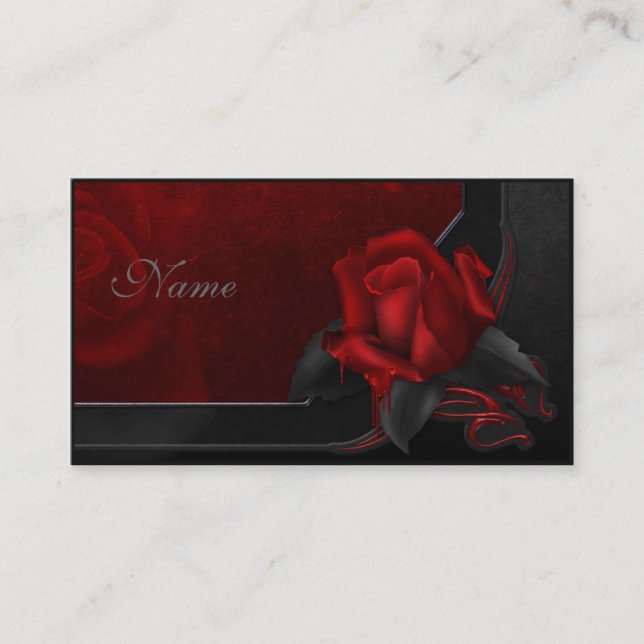 Bloody Rose - Gothic Design Business Card (Front)