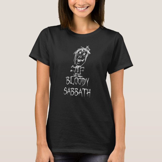 Bloody Sabbath Halloween Costume Word 1 T-Shirt (Front)