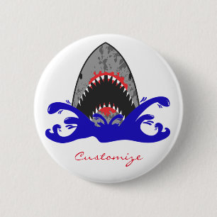Bloody Shark Jaws Thunder_Cove 6 Cm Round Badge