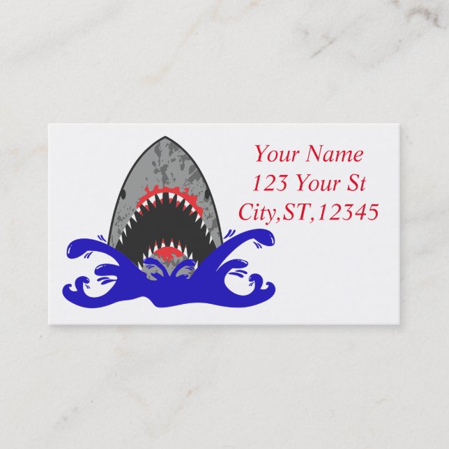 Bloody Shark Jaws Thunder_Cove Business Card (Front)