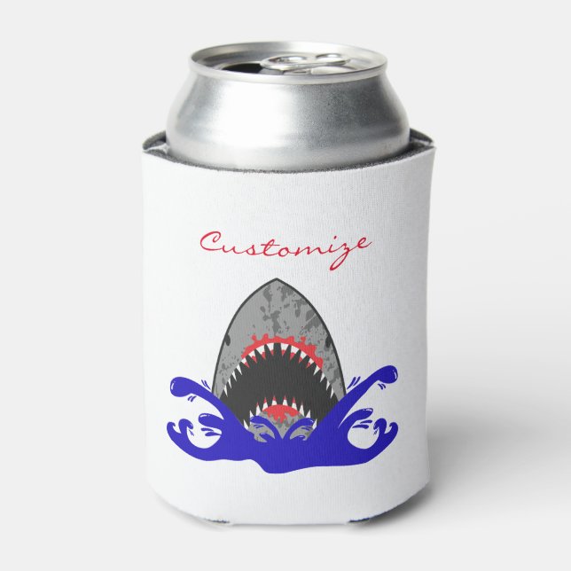 Bloody Shark Jaws Thunder_Cove Can Cooler (Can Front)