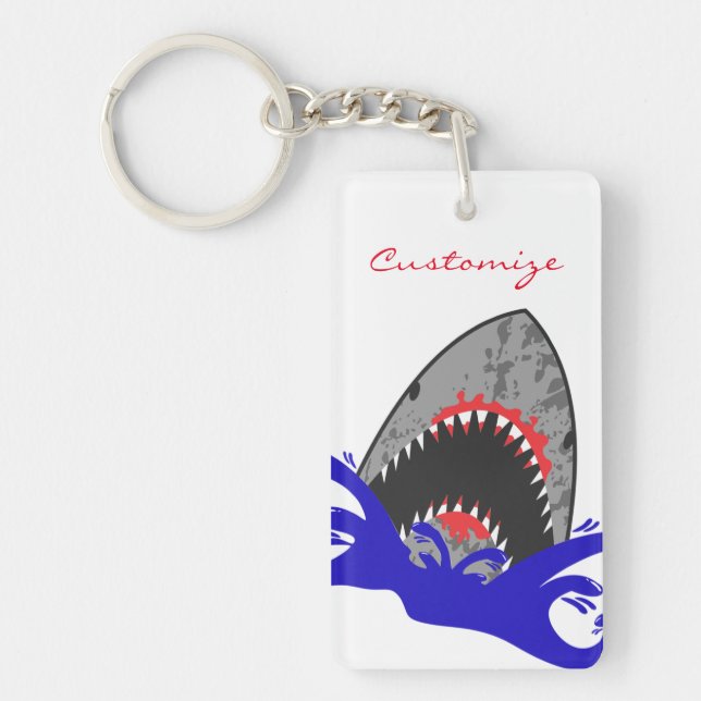 Bloody Shark Jaws Thunder_Cove Key Ring (Front)