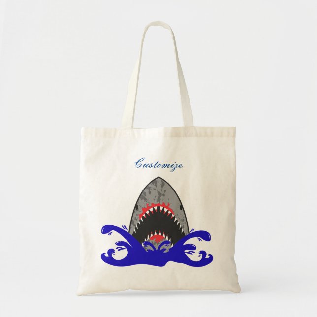 Bloody Shark Jaws Thunder_Cove Tote Bag (Front)