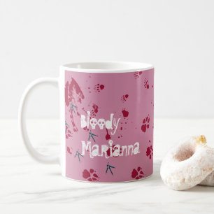 Bloody Skull Blood Traces Name Halloween Coffee Mug