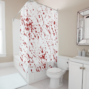 Bloody Soaked, Blood Horror Halloween Decor Shower Curtain