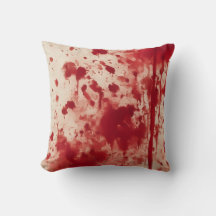 Bloody Spatter Halloween Throw Pillow