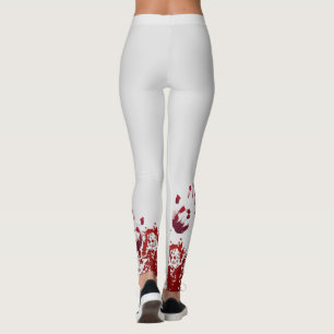 Bloody Splatter with Bloody Hands Grabbing Legs Leggings
