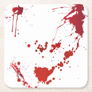 bloody square paper coaster