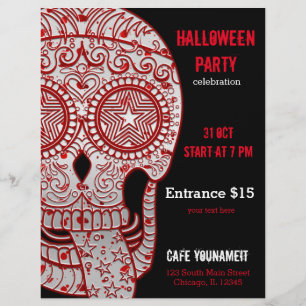 Bloody sugar skull flyer