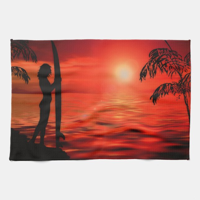 BLOODY SUNSET TEA TOWEL (Horizontal)