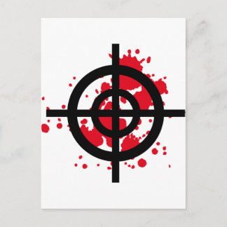bloody target sniper postcard