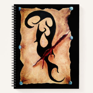 Bloody Tattooed Skin Halloween Horror Notebook