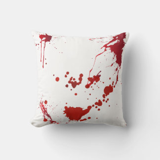 bloody throw pillow