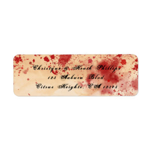 Bloody Vintage Paper Halloween Gothic Wedding