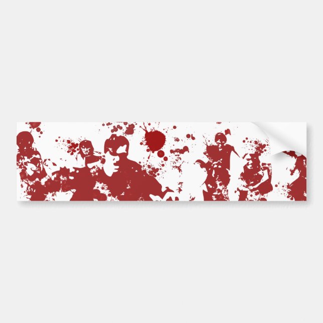 Bloody Zombies Bumper Sticker (Front)