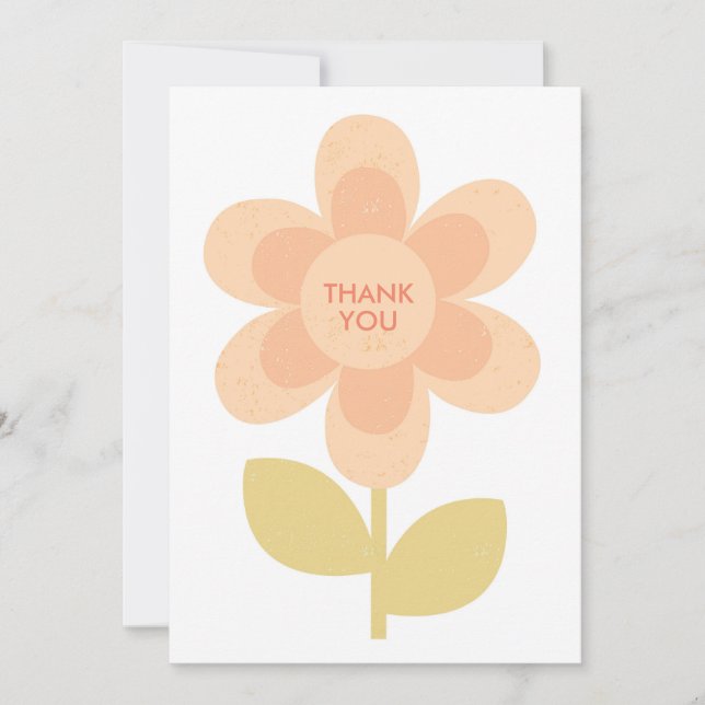 Bloom , a modern thank you greeting card (Front)