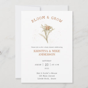 Bloom and Grow Edelweiss Baby Shower Invitation