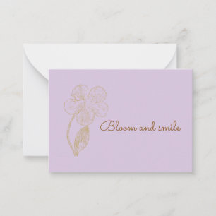 Bloom and Smile Positive Affirmation Card