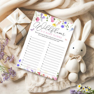 Bloom Baby ABCs Game Wildflower Baby Shower