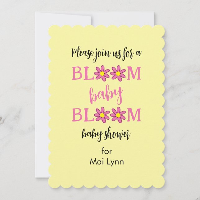 Bloom Baby Bloom Baby Shower Invitation (Front)
