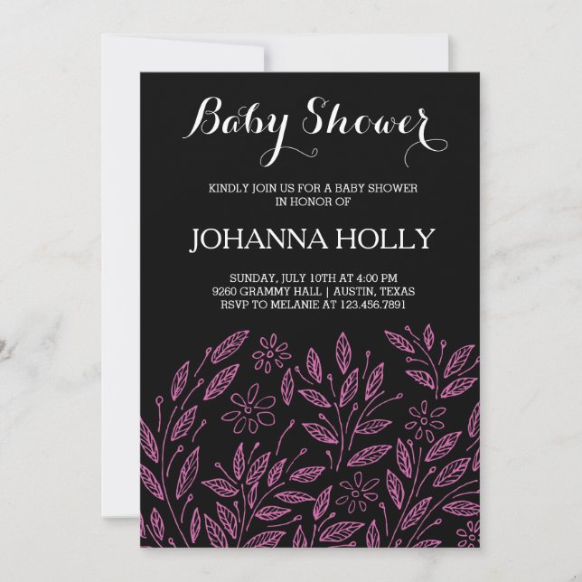 bloom baby shower invitation (Front)