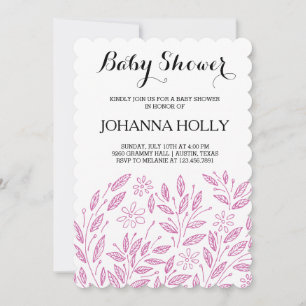 bloom baby shower invitation