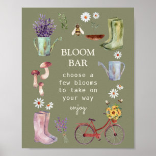 Bloom Bar Garden Baby Shower Sign