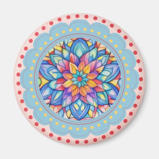 Bloom Bliss Colourful Flower Magnet (Front)