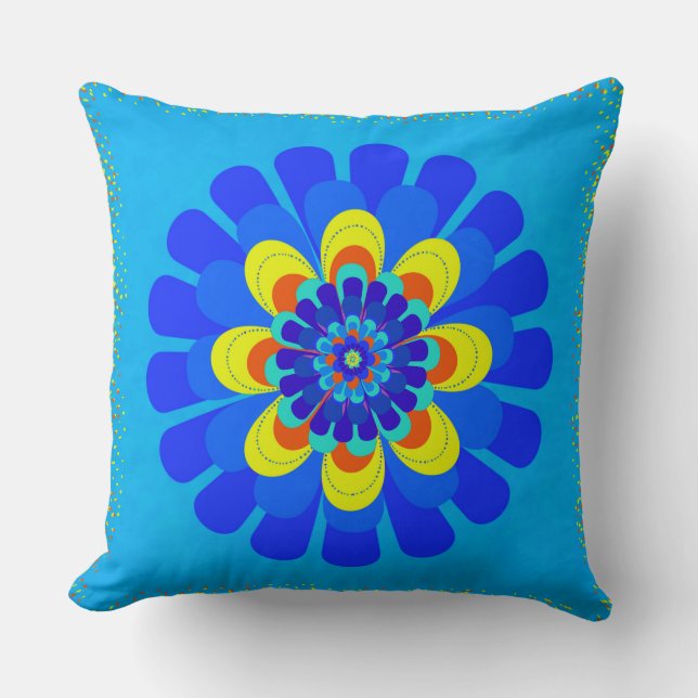 Bloom Blue Cushion (Front)