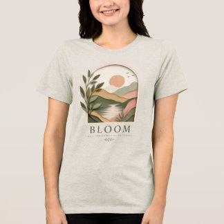 Bloom Boho Nature Landscape | Grow Through What Yo Tri-Blend Shirt