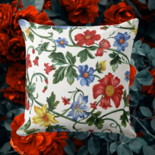 Bloom Boldly – Elegant Floral Throw Pillow