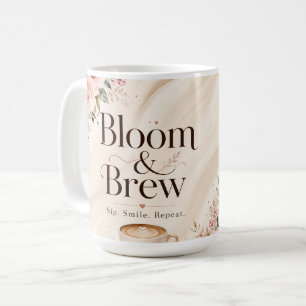 Bloom & Brew floral coffee mug. Mug