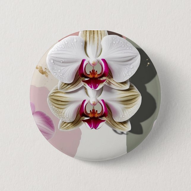 Bloom Bright Orchid Button   (Front)