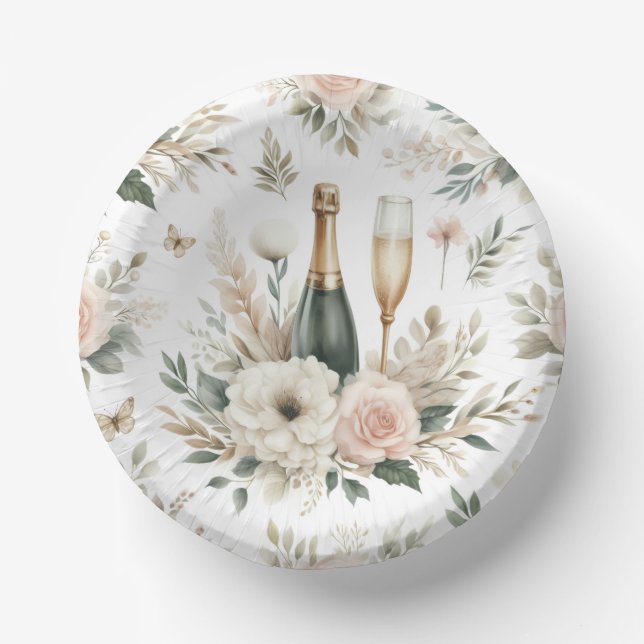 Bloom & Bubbles Paper Bowls Paper Plate (Front)