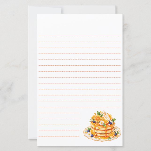 bloom Cafe Pancake Stationery (Front)