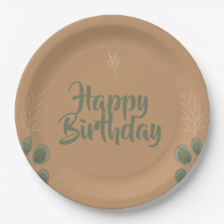 Bloom & Celebrate Floral Happy Birthday Paper Plate