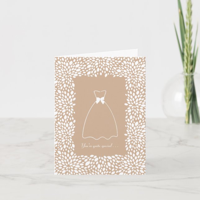 Bloom Customisable Bridesmaid Request Card (Front)