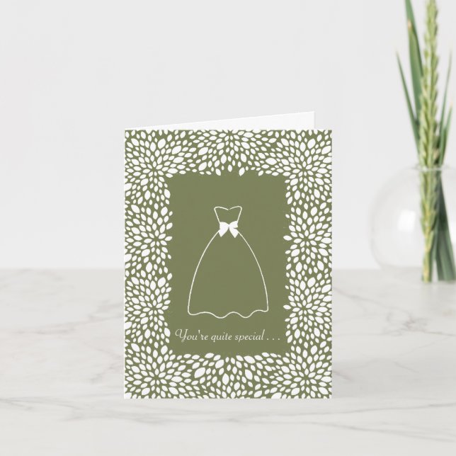 Bloom Customisable Bridesmaid Request Card (Front)