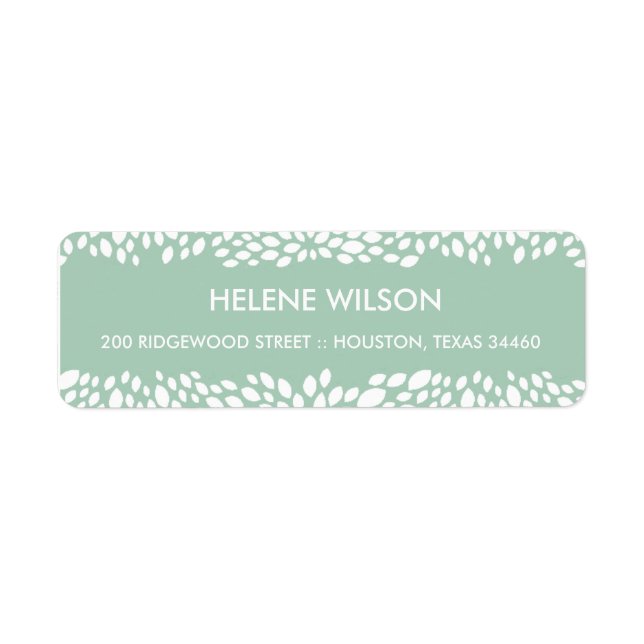 Bloom Customisable Return Address Labels (Front)