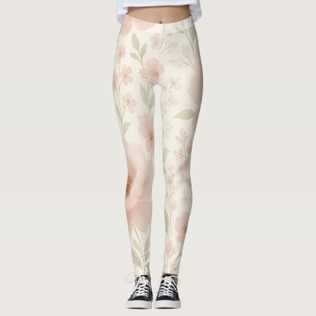 Bloom Energy Floral Leggings  (Front)
